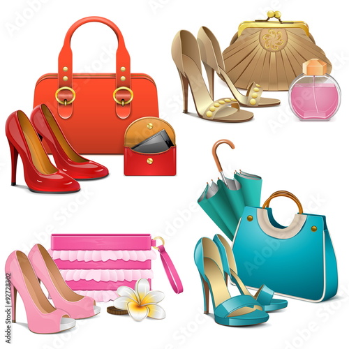 Vector Fashion Accessories Set