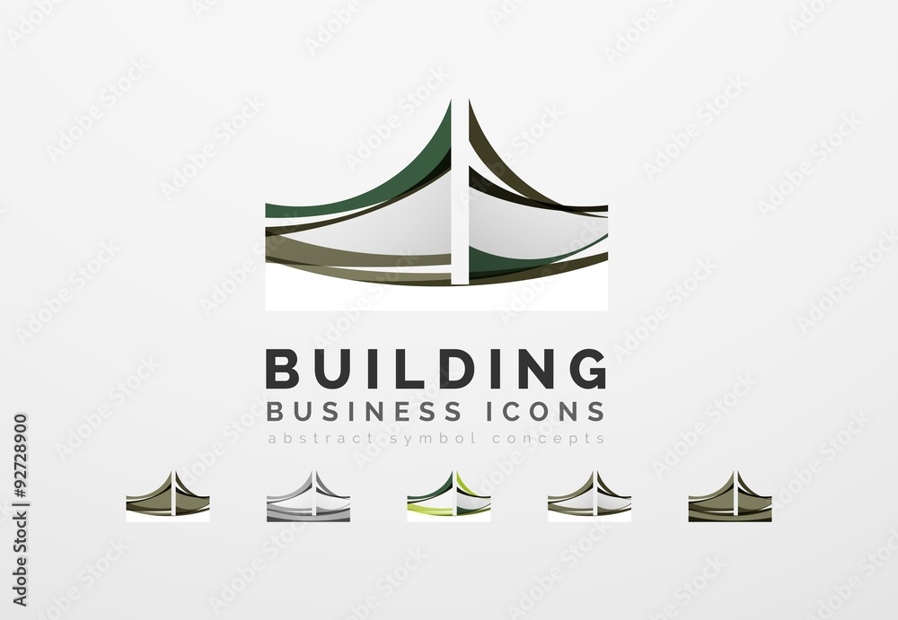 Set of real estate or building logo business icons Set of real estate or building logo business icons