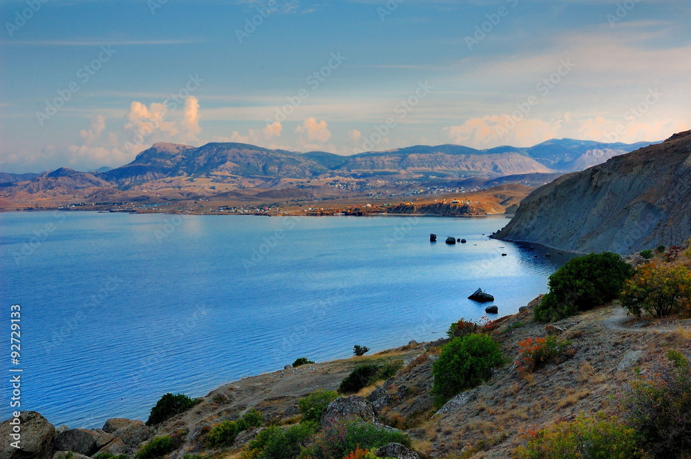 View of the Bay Kapsel, Crimea, near Feodosiya