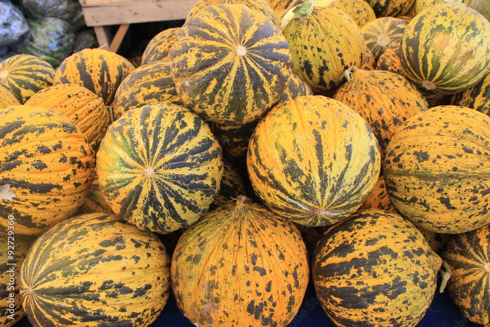 
Melon sweet summer harvest juicy on the table