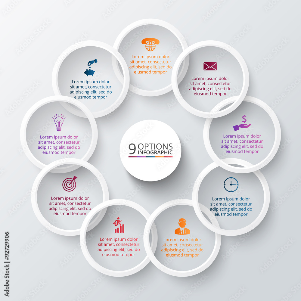 Vector rings for infographic. Vector rings for infographic.