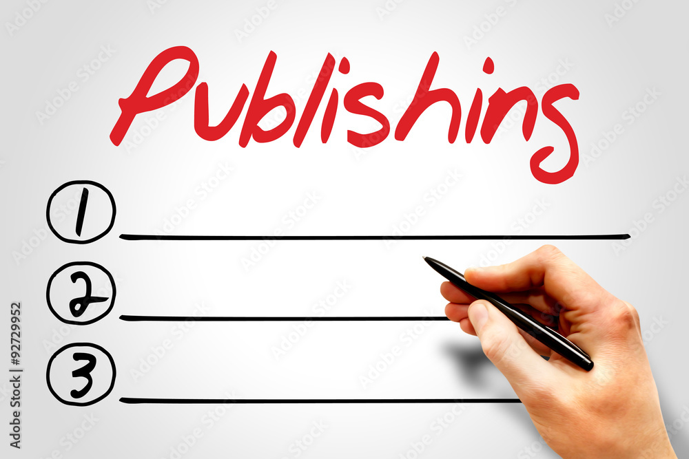 Publishing blank list, business concept Publishing blank list, business concept