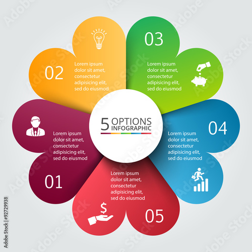 Vector circle infographic.
