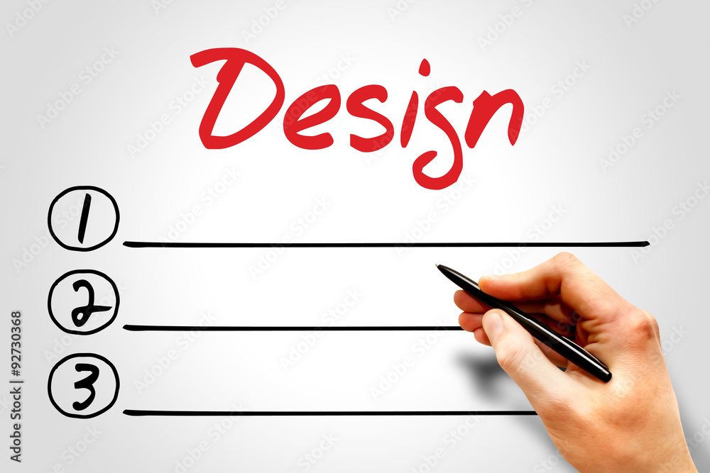 Design blank list, business concept Design blank list, business concept