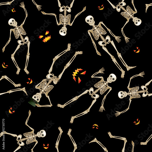Human skeleton set pattern