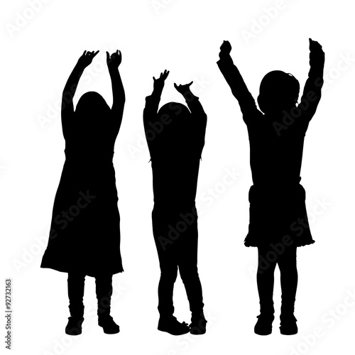 Vector siblings silhouette.