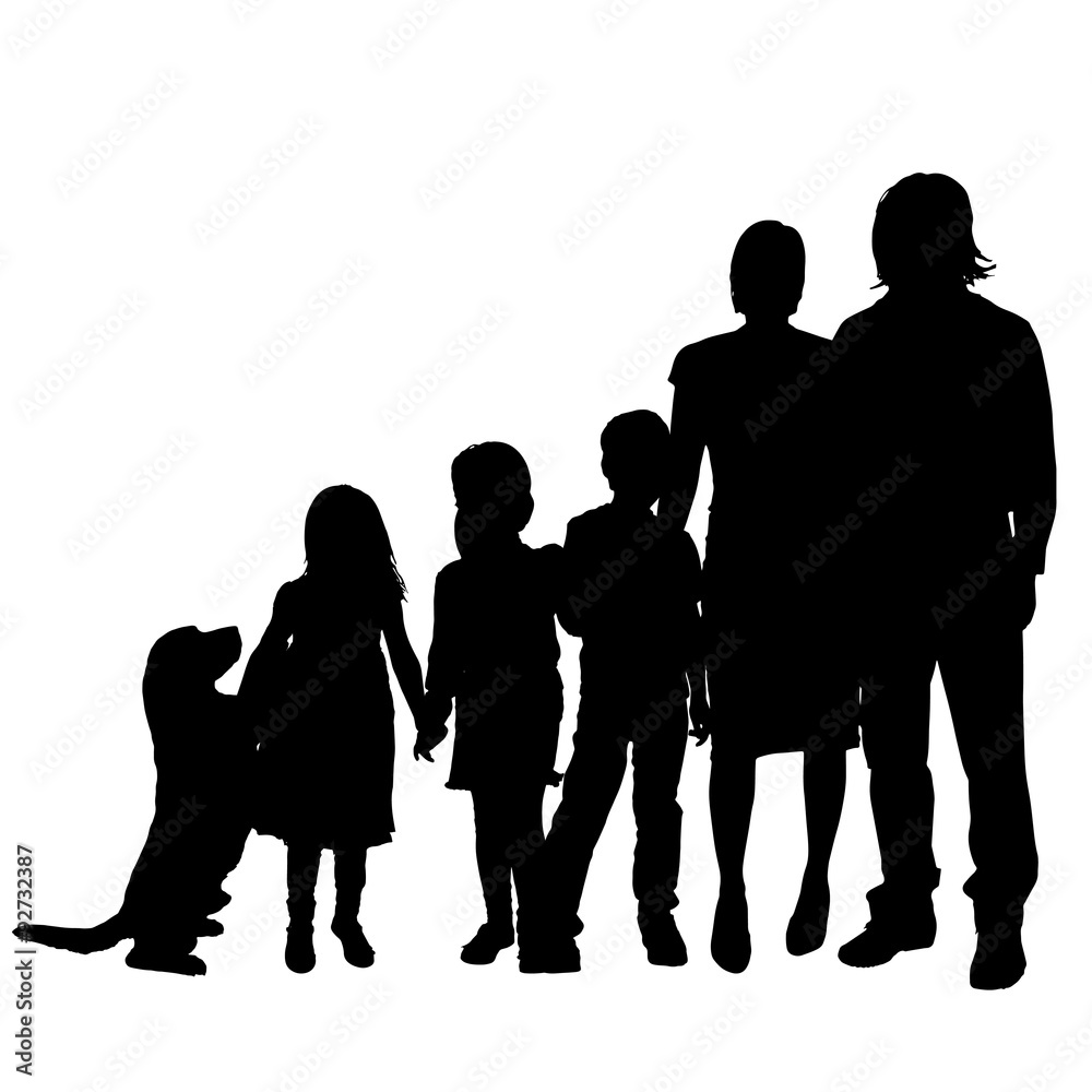 Vector family silhouette.