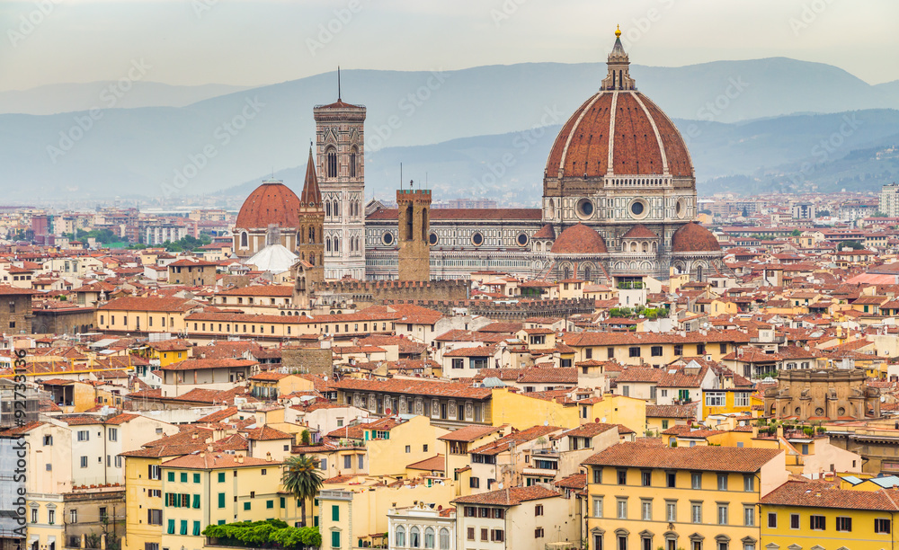 Panorama of Florence and Saint Mary of the Flower in Florence