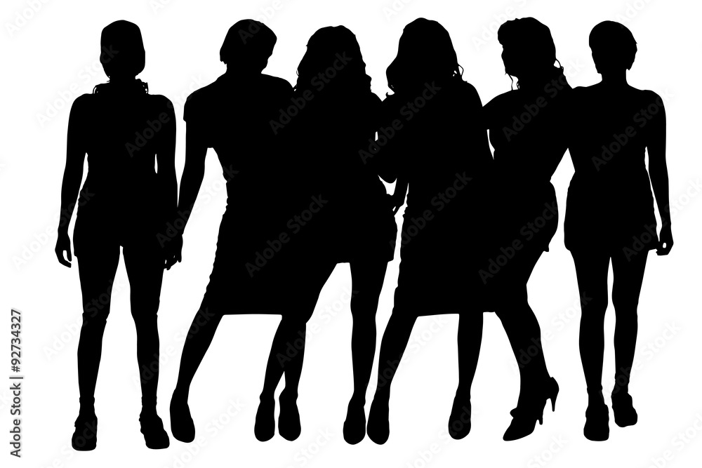 Vector women silhouette.