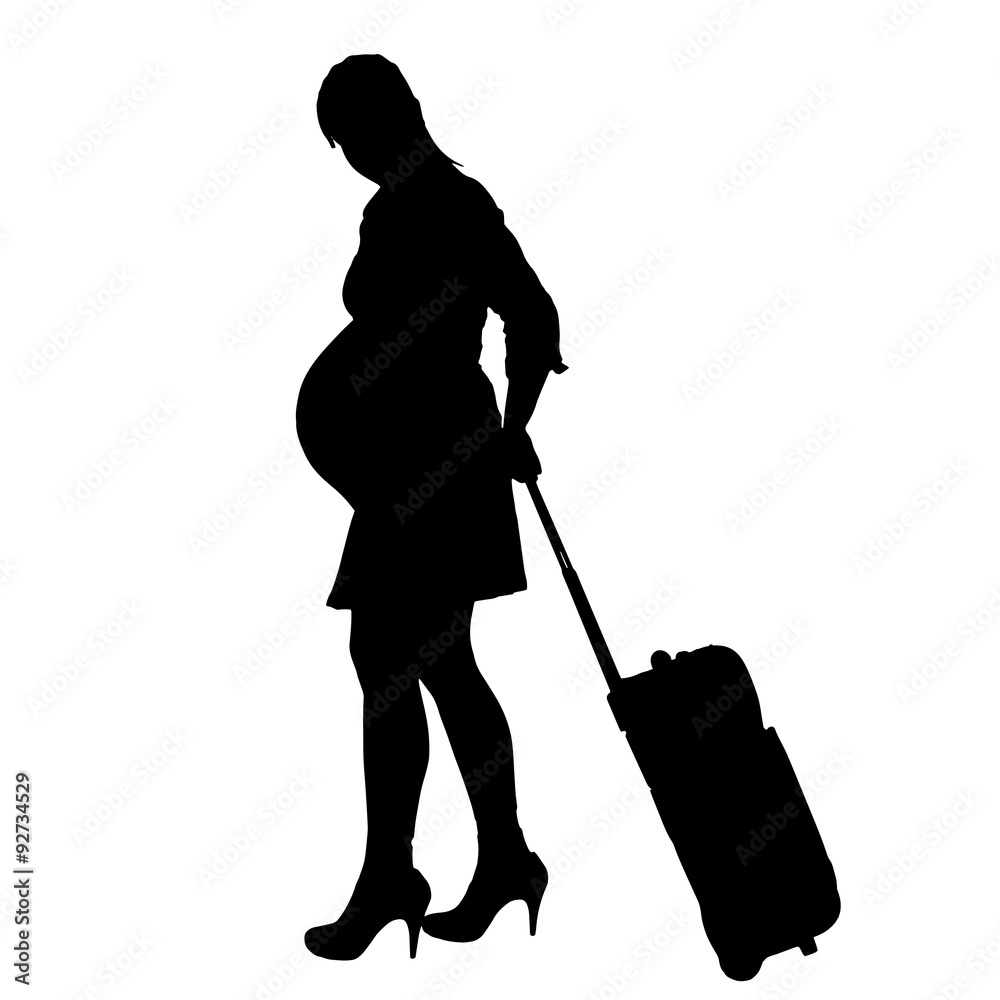 Vector silhouette of a pregnant woman. Vector silhouette of a pregnant woman.