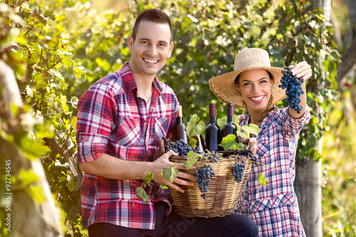 successful couple winegrower