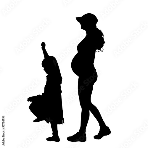 Vector family silhouette.