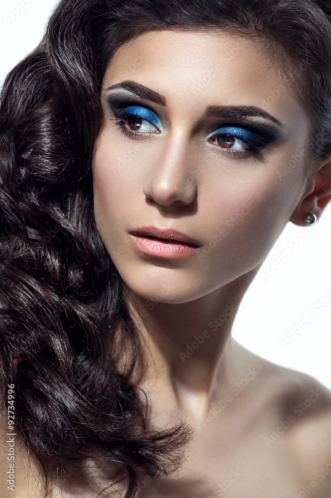 Beautiful portrait of a woman with fashion makeup