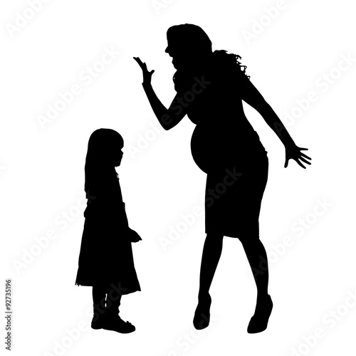 Vector family silhouette.