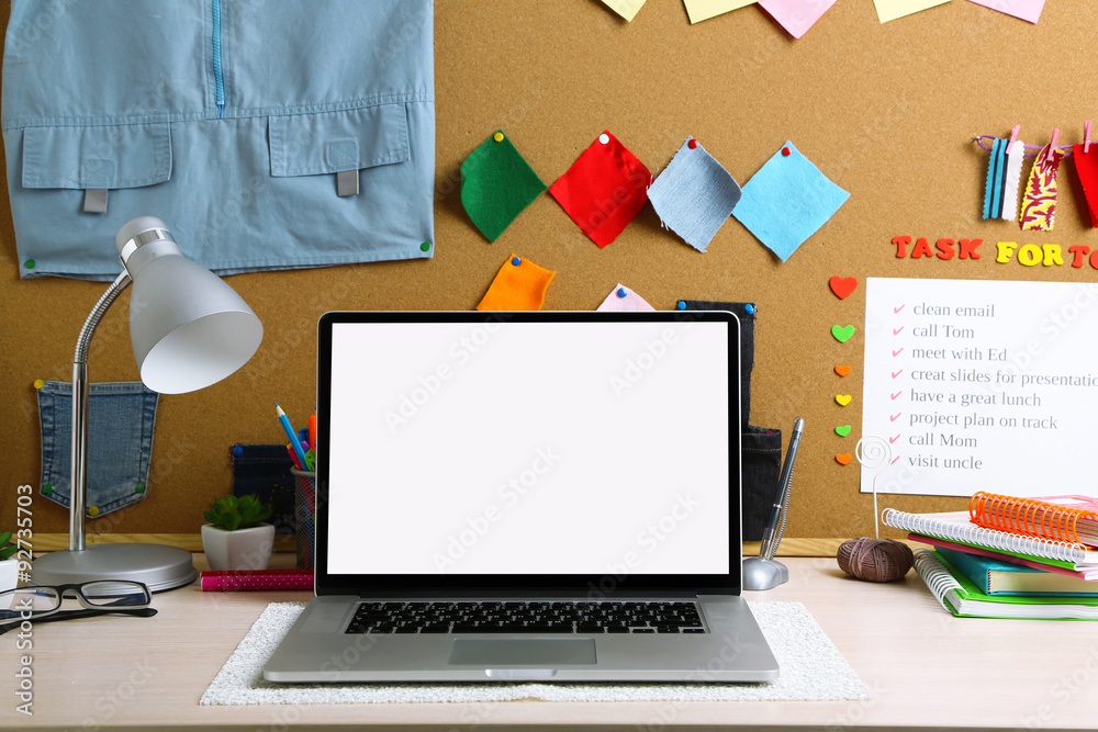 Working place of designer, close-up Working place of designer, close-up