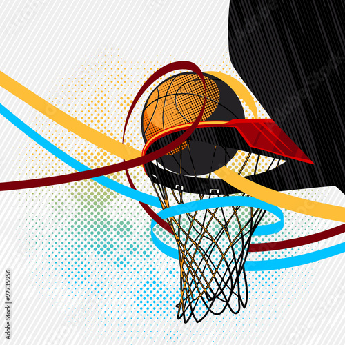 Colorful basketball background