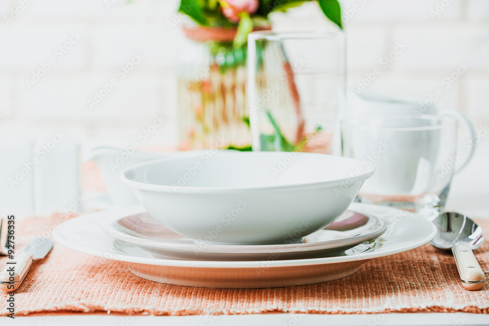 Beautiful table setting close up Beautiful table setting close up