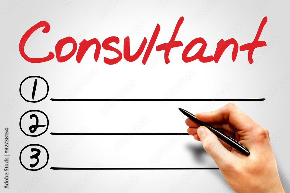 Consultant blank list, security concept Consultant blank list, security concept