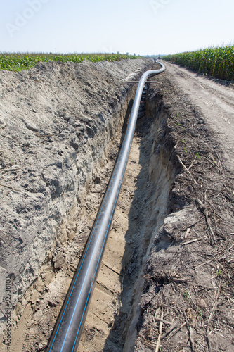 pipes and channels of irrigation systems