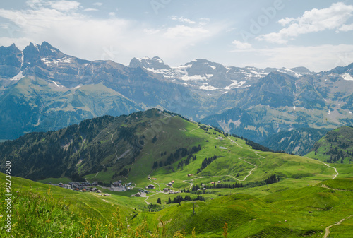  Scenic view in the Swiss Alps .Region touristic Portes du Soleil   Switzerland 