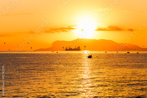 Dramatic Sunrise over the Mediterranean Sea