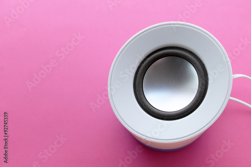 Speaker - music - on pink background