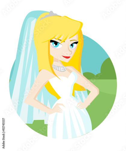 novia rubia con vestido de casamiento