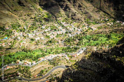 Valle Gran Rey at La Gomera, Canary Islands photo