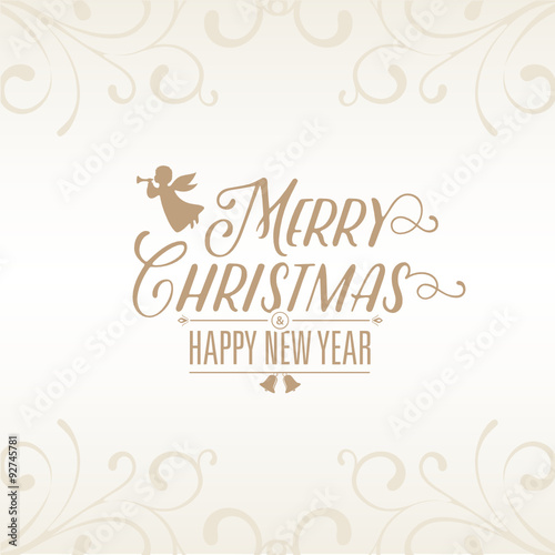 Elegant Christmas Card with Ornaments © AgataCreate
