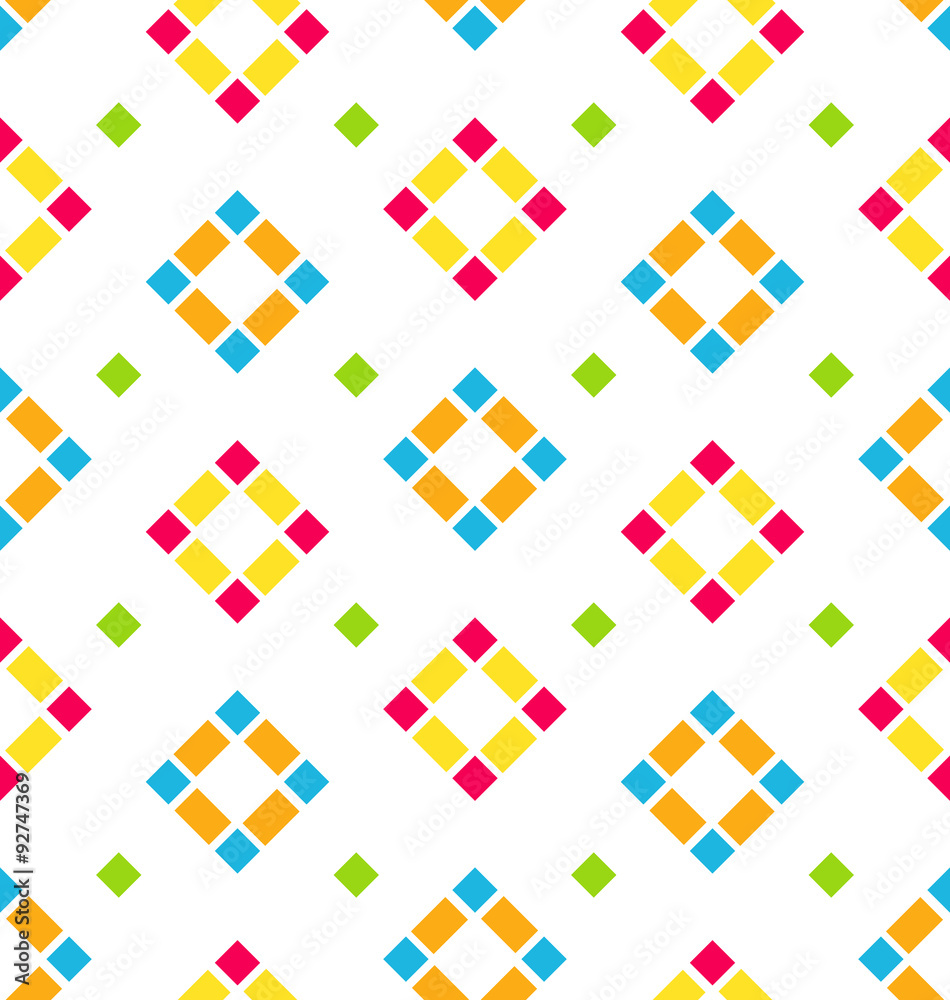 Seamless Pattern with Colored Rhombus, Regular Background Seamless Pattern with Colored Rhombus, Regular Background