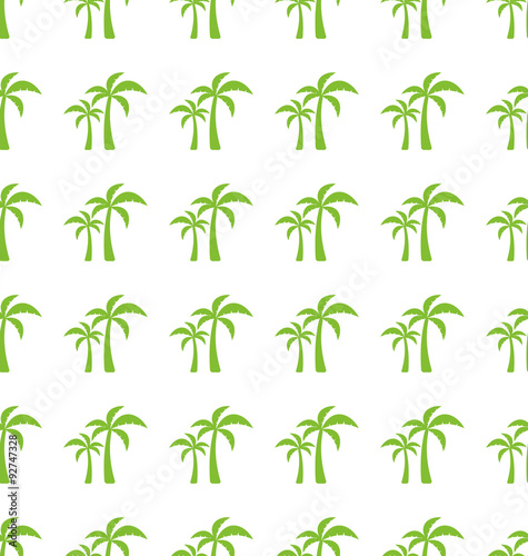 Endless Print Texture with Tropical Palm Trees
