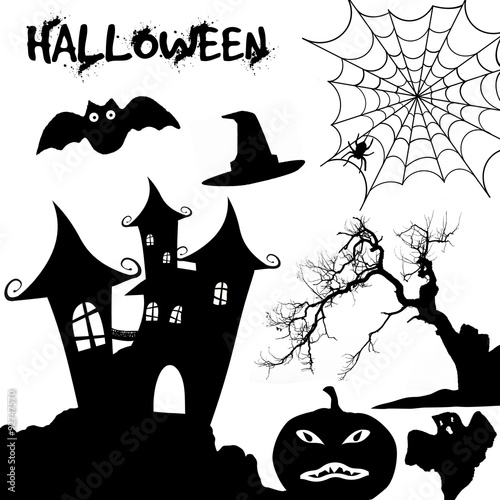 Halloween design elements
