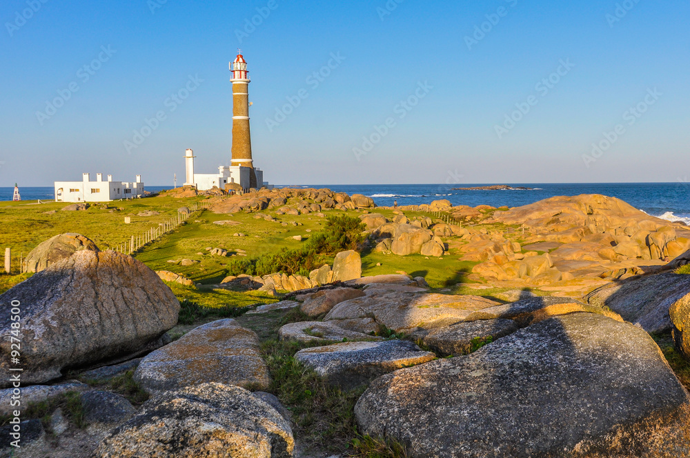 Fototapeta premium The lighthouse in Cabo Polonio, Uruguay