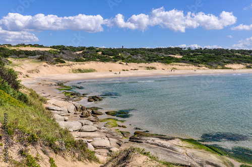 Beach view in Punta del Diablo in Uruguay