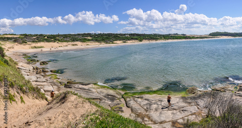 Beach view in Punta del Diablo in Uruguay