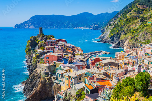Lanscape of Vernazza in Cinque Terre, Italy photo