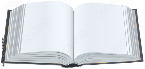 Open book with clean sheets. Open book with blank pages