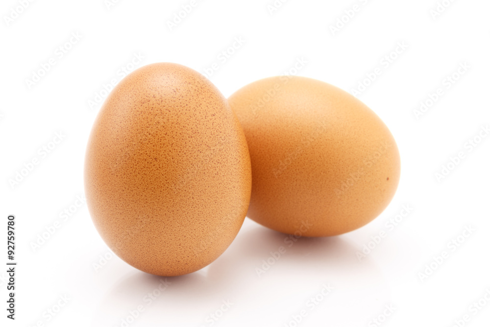 Two eggs isolated on white background Two eggs isolated on white background