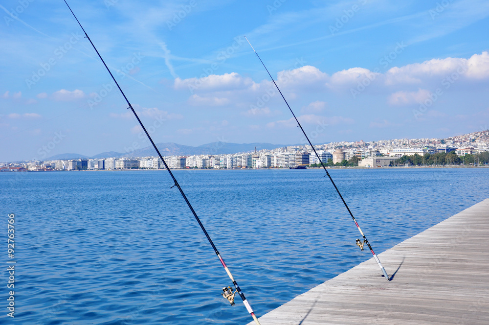 city fishing panorama