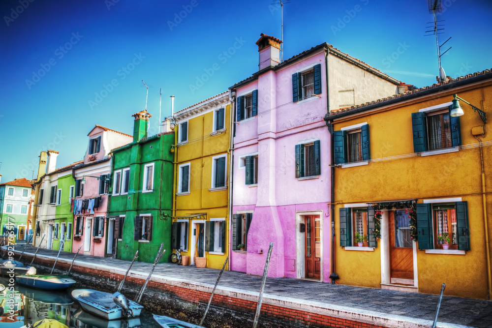 houses by a canal in Burano