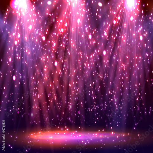 Stage spotlights. abstract festive background