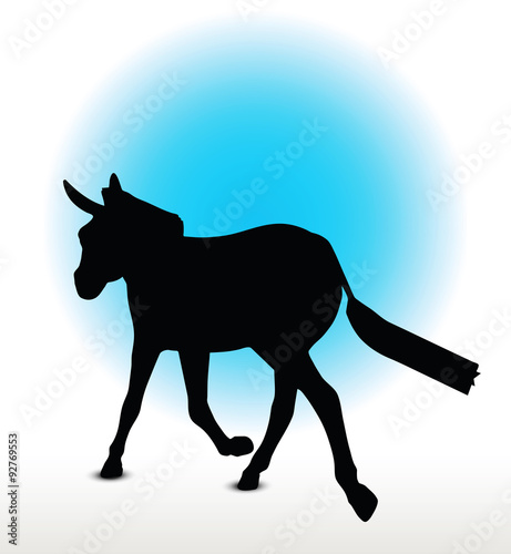 donkey silhouette