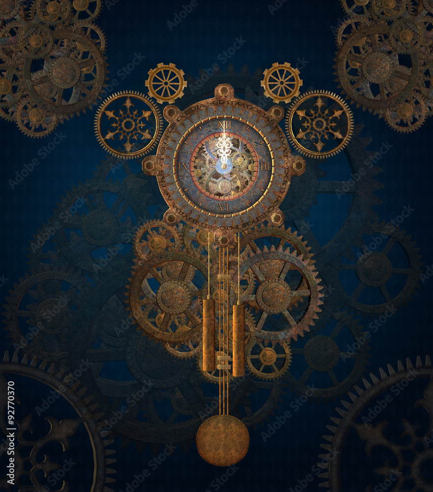 Stem punk clock background Stem punk clock background