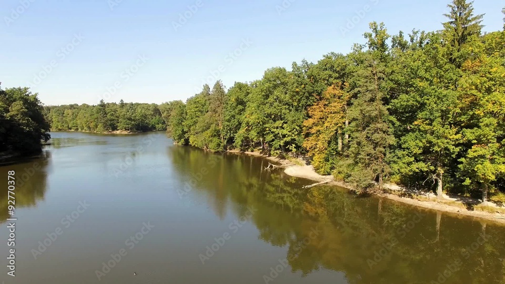 Aerial view of lake and forest near Stuttgart, Germany Aerial view of lake and forest near Stuttgart, Germany