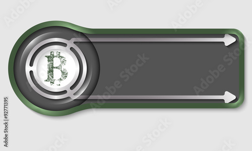 Dark button for your white text and bit coin symbol