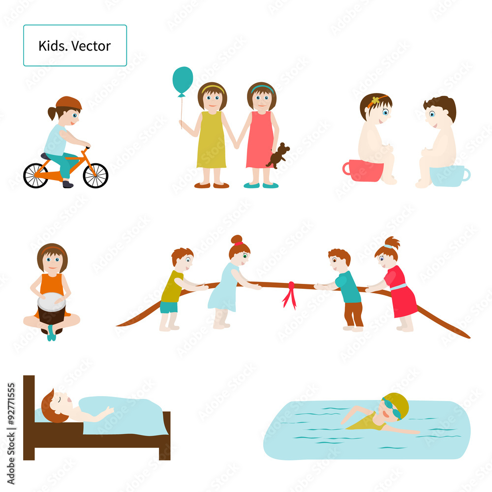 Kids. Elements. Vector. Kids. Elements. Vector.