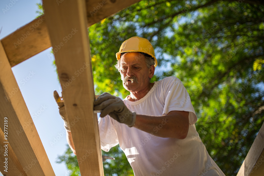 Senior construction worker-roofer