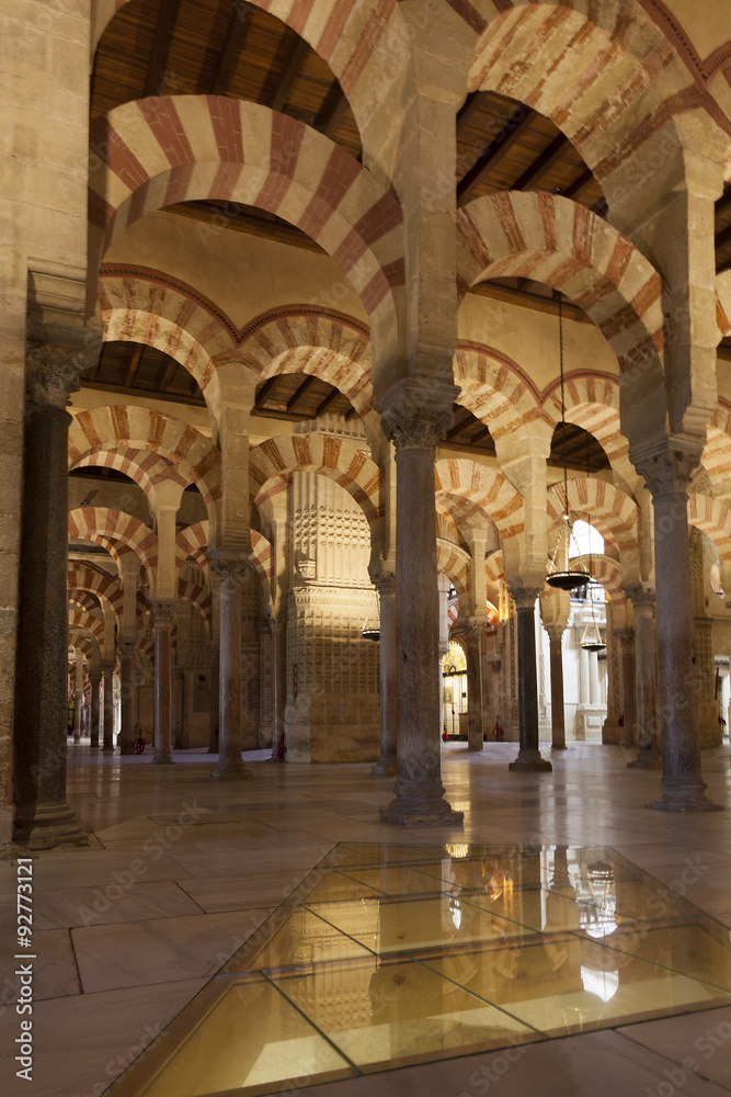 Inside the Mosque-cathedral of Cordoba, Andalucia,  Spain