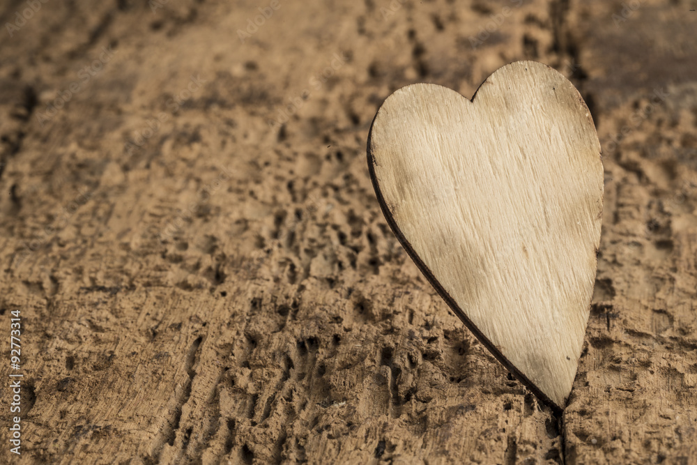Fototapeta premium template with wooden heart