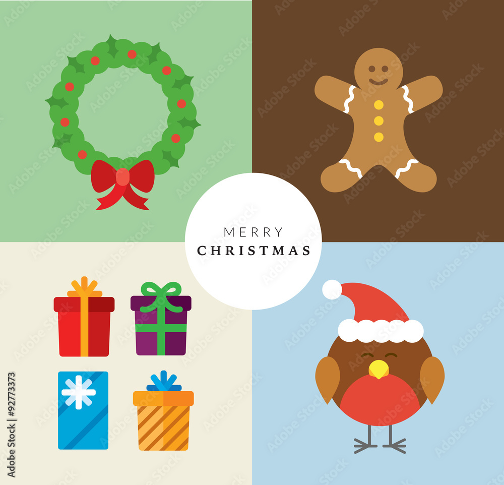 Fototapeta premium Christmas Decoration Set VII